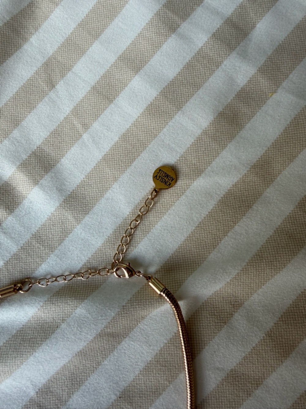 Kinsley Armelle Crystal Spike Statement Necklace - Gold Tone - Picture 3 of 3